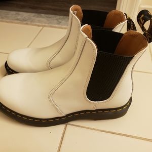 Dr. Martens White Chelsea Boots